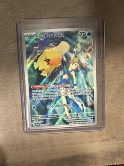 Pokemon TCG Misty's Psyduck 193/182 SV10 Illustration Rare Holo Near Mint - Image 1