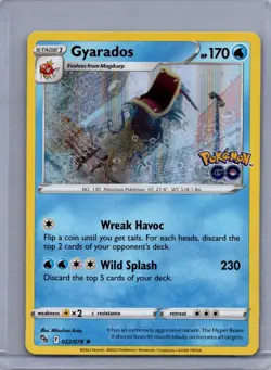 GYARADOS 022/078 HOLO RARE POKEMON GO POKEMON NM/M - Image 1