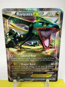 Rayquaza EX 85/124 Holo EX Rare Dragons Exalted Pokemon LP P7 - Image 2