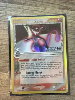 2005 Pokemon EX Delta Species Mewtwo Holo Rare 12/113 Vintage LP - Fast Ship - Image 1