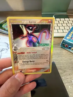 2005 Pokemon EX Delta Species Mewtwo Holo Rare 12/113 Vintage LP - Fast Ship - Image 4