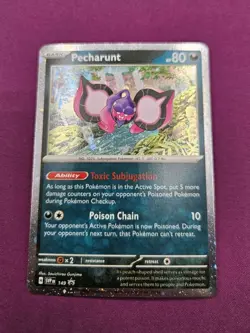 Pokemon TCG Pecharunt 149 Sv: Scarlet & Violet Promo Holo Toxic Subjugation - Image 1