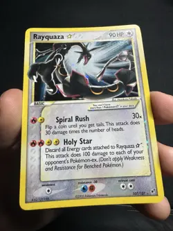 MP Rayquaza Gold Star Holo 107/107 EX Deoxys Pokemon Card - Image 2