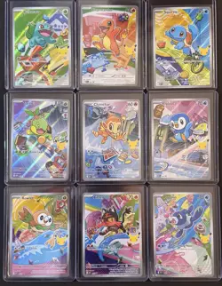 Pokemon TCG First Partner Illustration Collection Series 1 Promo Full 9 Card Set - Image 1