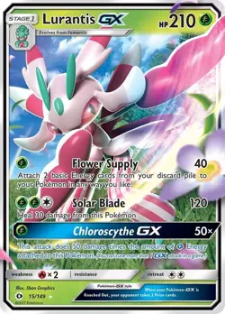 LURANTIS GX 15/149 HOLO ULTRA RARE SM BASE SET NM/M POKEMON - Image 3
