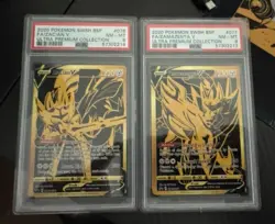 Pokemon Ultra Premium Col. - Zacian V SWSH076 & Zamazenta V SWSH077 PSA 9 Mint - Image 1