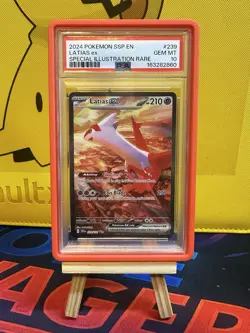 PSA 10 Gem mint Pokemon Latias ex 239/191 Sv08: Surging Sparks Holo - Image 1
