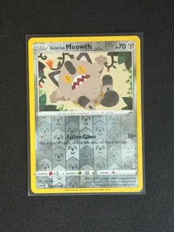 Galarian Meowth 084/159 Common Crown Zenith Pokemon Near Mint - Image 1