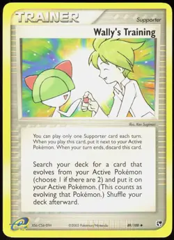 Wally's Training 89/100 Uncommon Sandstorm Pokemon Near Mint - Image 1