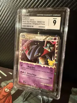 2021 Pokemon Dragapult SWSH132 Celebration Dragapult Prime CGC Grade 9 - Image 2