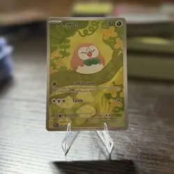 Pokemon TCG Rowlet Pokemon GO 009/078 Common Reverse Holo ENG 2022 80 HP - Image 1