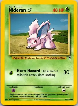 Nidoran M 83/110 Common Legendary Collection Pokemon Near Mint - Image 1