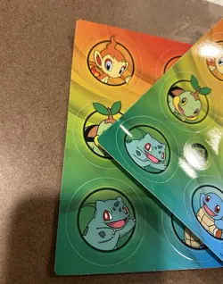 (2x) Pokemon TCG First Partner Illustration Collection Sticker Sheet Lot Of 2 - Image 3