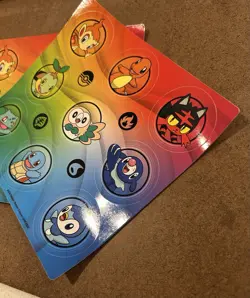 (2x) Pokemon TCG First Partner Illustration Collection Sticker Sheet Lot Of 2 - Image 4