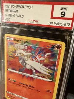 2021 Pokemon Swsh Reshiram Shining Fates Iconic Mint 9 - Image 3
