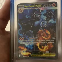 Pokemon 2025 Mega Charizard X ex 125/094 Phantasmal Flames SIR Foil PSA 9 - Image 4