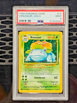 1999 POKEMON VENUSAUR-HOLO BASE SET #15/102 ENGLISH PSA 9 MINT - Image 1