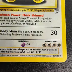Snorlax 030/130 Base Set 2 Regular Unlimited Vintage Pokemon - Image 4