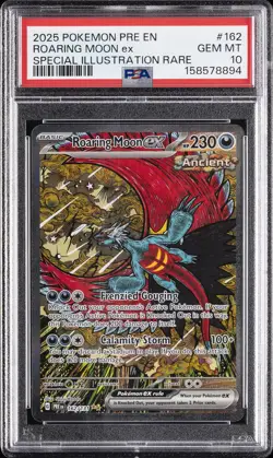 2025 POKEMON PRE EN-PRISMATIC EVOLUTIONS #162 ROARING MOON EX PSA 10 - Image 1