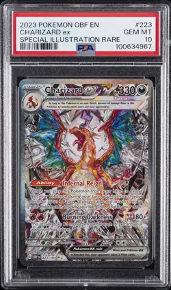 2023 POKEMON OBF EN-OBSIDIAN FLAMES #223 CHARIZARD EX PSA 10 - Image 1