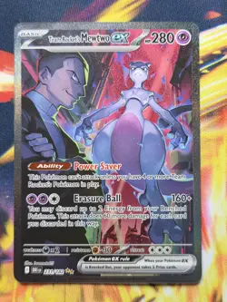TEAM ROCKET'S MEWTWO EX 231/182 Destined Rivals Pokemon Holo NM - Image 1