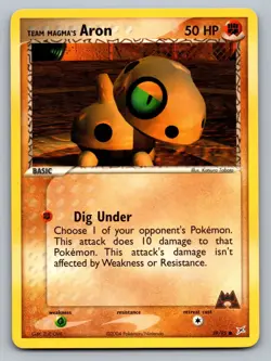 Pokemon TCG Team Magma vs Team Aqua Team Magma's Aron 59/95 - Image 1