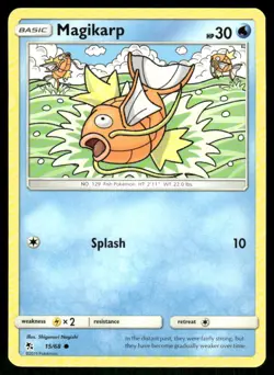 Magikarp 15/68 Common Hidden Fates Pokemon Near Mint - Image 1