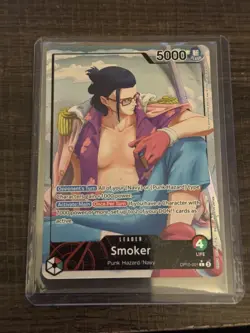 One Piece TCG English OP10-001 Royal Blood Smoker Leader Alt Art Parallel NM - Image 1