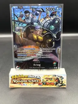 Krieg (Alternate Art) OP15-001 Leader Adventure on Kami's Island One Piece NM - Image 1