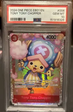 2024 ONE PIECE EB01 TONY TONY CHOPPER EB01-006 PSA 10 GEM MINT ENGLISH #006 - Image 1