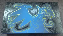 Empty Mega Charizard Premium Collection Box Inc Sleeves Decl Box And Play Mat - Image 3