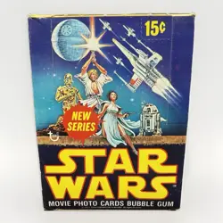Topps Star Wars 1977 Vintage Red Series 2 2nd Series Display Empty Card Box RARE - Image 1