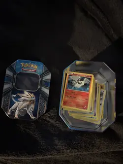 Pokemon TCG Sun & Moon Solgaleo Tin Mixed Card Lot w/ Reshiram Eevee - Image 1