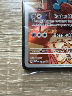 Team Rocket's Wobbuffet SVP 203 Full Art Promo Sealed Pokemon TCG Card - Image 2