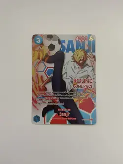 Sanji Round 1 Promo One Piece Card (OP15-047 English) NM/M - Image 1