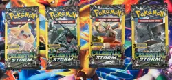 Pokemon Celestial Storm 3 Card Mini Booster Packs Complete Art Set Lot of 4 - Image 1