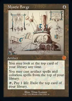 Mystic Forge - Schematic Retro Frame The Brother's War Retro Artifacts LP MTG - Image 1