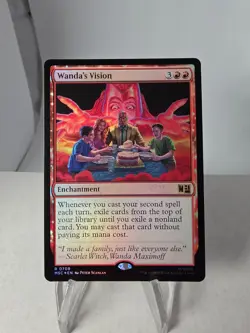 MTG Marvel Super Heroes Wanda's Vision 0708 Rare Foil - Image 1