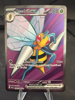 Beedrill ex 98/86 Full Art Double Ultra Rare Pokemon Chaos Rising ME04 NM - Image 1