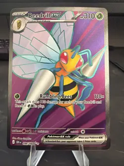 Beedrill ex 98/86 Full Art Double Ultra Rare Pokemon Chaos Rising ME04 NM - Image 2