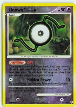 Unown [S] 39/132 Rare Secret Wonders Pokemon Reverse Holo Moderately Played - Image 1