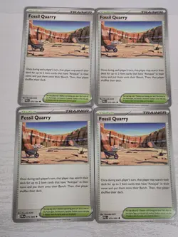 4x Fossil Quarry 076/084 Playset Trainer Pokemon Trading Card Game Deck Building - Image 1