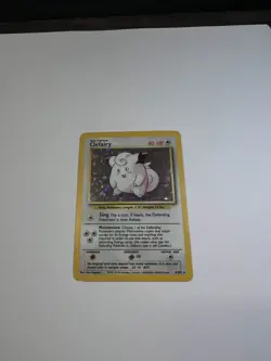 Pokemon TCG Clefairy Base Set Holo Unlimited Rare Card 5/102 - Image 1
