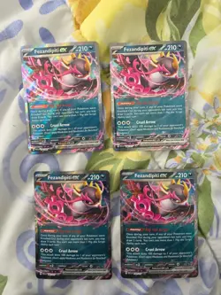 Pokemon Ascended Heroes Fezandipiti ex 142/217 Double Rare Holo NM Lot x4 - Image 1