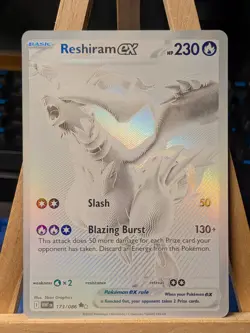 Reshiram ex - 173/086 - Black White Rare - Pokemon White Flare [NM] Monochrome - Image 1