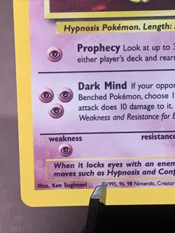 Pokemon TCG Hypno 8/62 Fossil Set Holo Rare Unlimited VTG WOTC 1999 NM-/LP+ - Image 5