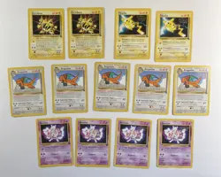 WB Kids Gold Stamped 1999 Pokemon Movie Promo Card Mix LOT Mewtwo LOT of 13 DMG - Image 1