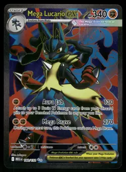 Mega Lucario ex 160/132 Ultra Rare Mega Evolution Pokemon Holo Near Mint - Image 1