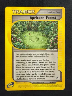 POKEMON UNGRADED APRICORN FOREST 118/147 R WOTC AQUAPOLIS DMG NON HOLO PKM-299 - Image 2