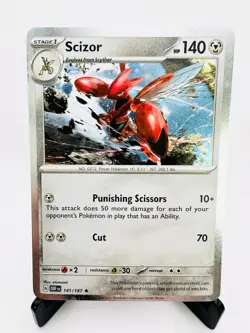 Scizor - Cosmos Holo - Obsidian Flames 141/197 Promo Pokemon TCG Card NM - Image 1